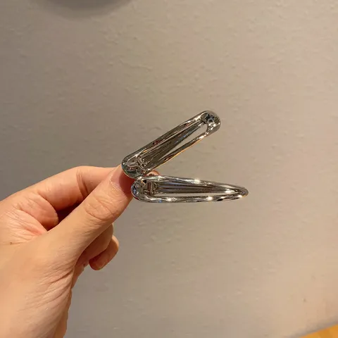 Pince à Cheveux en Métal Minimaliste Alliage Épingle Géométrique Argent Accessoires de Cheveux pour Femmes Coiffure Quotidienne