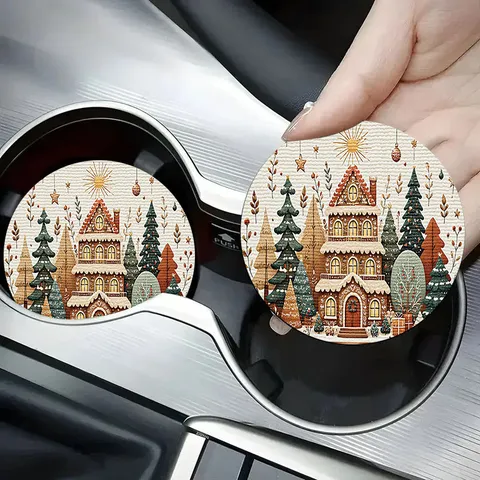 Sottobicchiere in Silicone Natalizio Resistente al Calore Antiscivolo Simpatico Motivo Gnomo Pupazzo di Neve Renna Tazza per Casa Auto Cucina