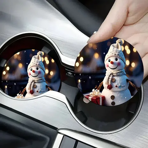 Sottobicchiere in Silicone di Natale Simpatico Cartone Animato Tappetino per Tazza Auto Antiscivolo Impermeabile Tappetino da Tavola Festa