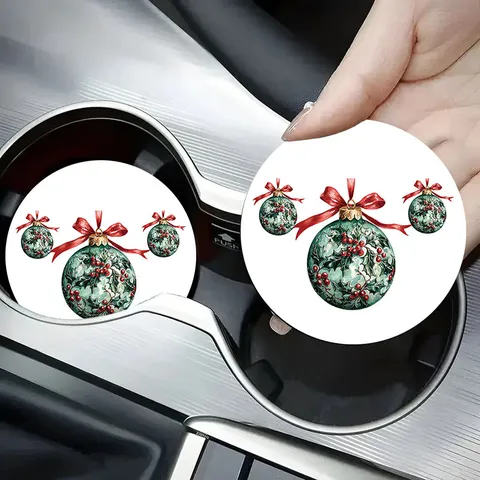 Sottobicchiere in Silicone di Natale Simpatico Cartone Animato Tappetino per Tazza Auto Antiscivolo Impermeabile Tappetino da Tavola Festa