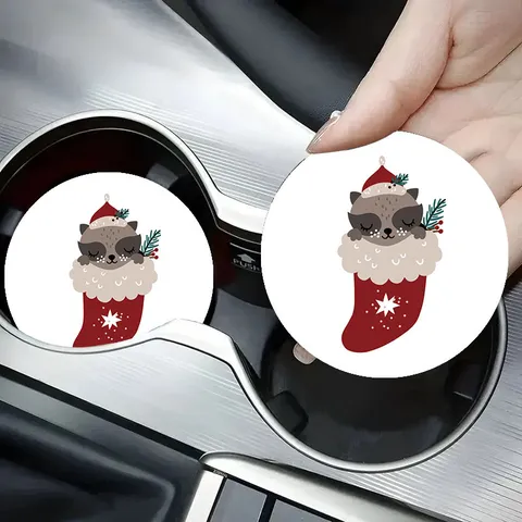 Sottobicchiere Portabicchieri per Auto in Cartone Animato Universale Sottobicchiere per Caffè in Silicone Pelle Antiscivolo Accessori per Decorazione Interni Auto Donna Uomo