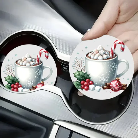 Christmas Gnome Silicone Coaster Cute Festive Holiday Table Mat Non-Slip Heat Insulated Coffee Mug Mat Home Kitchen Decor