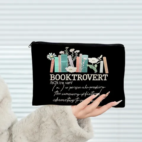 Draagbare Canvas Make-up Tas Cartoon Print Opbergtas Reizen Toiletartikelen Organizer Etui Voor Dames