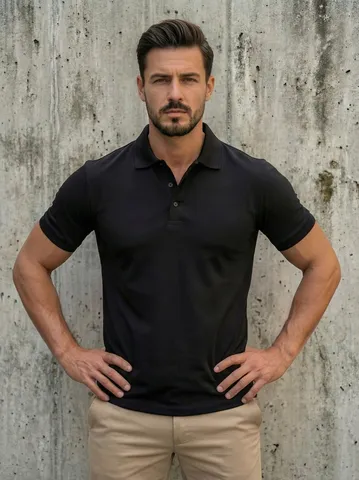 Herren Urban Fashion Polo-Shirt Basis Einfarbig Lockere Passform Kurzarm Revers Top Atmungsaktiv Verschleißfest Sport Freizeit Bekleidung