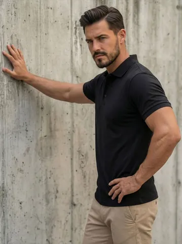 Herren Urban Fashion Polo-Shirt Basis Einfarbig Lockere Passform Kurzarm Revers Top Atmungsaktiv Verschleißfest Sport Freizeit Bekleidung