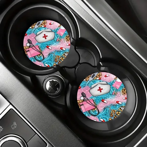 Sottobicchiere per Auto in Silicone Rotondo Antiscivolo Isolamento Termico per Interni Auto Tavolo Casa Tazza di Caffè