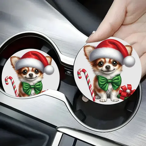 Natale Carino Animale Auto Silicone Sottobicchiere Carino Cane Coniglio Criceto Antiscivolo Tappetino Tazza