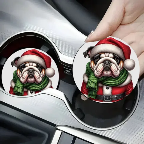 Natale Carino Animale Auto Silicone Sottobicchiere Carino Cane Coniglio Criceto Antiscivolo Tappetino Tazza