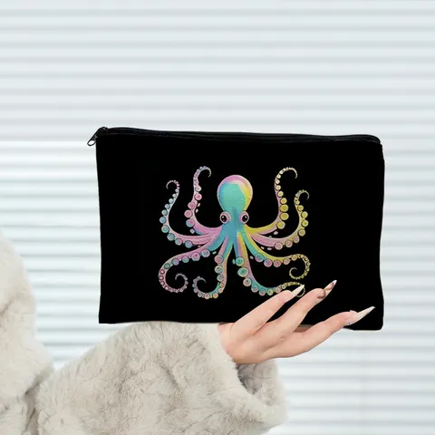 Canvas Cosmetische Tas Etui Draagbare Make-up Pouch Opbergtas Student Schrijfwaren Tas Vrouwen Reizen Toiletartikelen Organizer