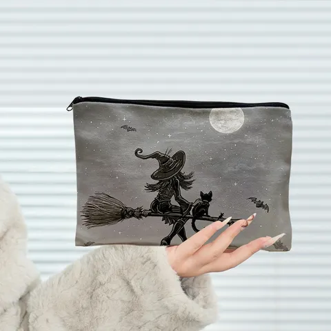 Canvas Makeup Bag Portable Zipper Pouch Coin Purse Travel Storage Organizer Multi Purpose Cosmetic Pouch