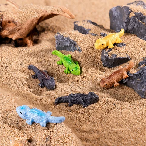 Simulación Realista Resina Lagarto Micro Paisaje Jardinería Pequeño Adorno Accesorios Dijes Zapatos DIY