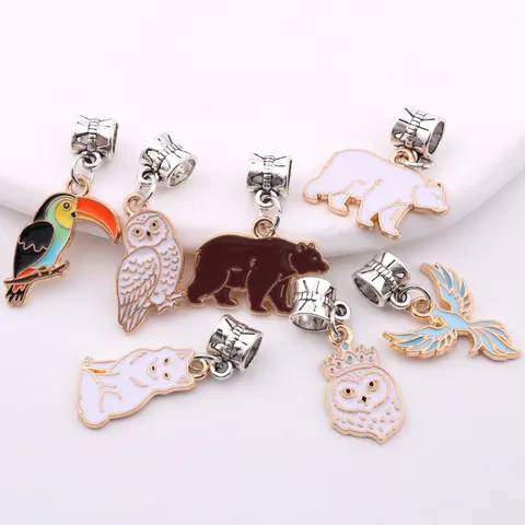 DIY Emaillierte Legierungs-Anhänger Süße Cartoon-Tiere Und -Objekte Für Schmuckherstellung Armband Halskette Bastelzubehör