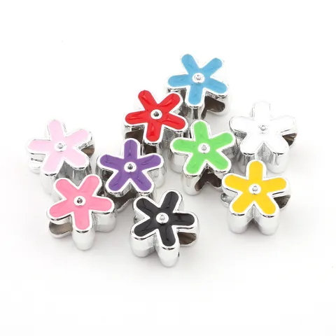 DIY Acryl Blumen Lose Perlen UV Galvanisiert Bunte Kamelie Abstandhalter Perlen Für Armband Schmuckherstellung