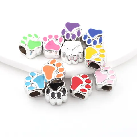 DIY Acryl Harz Bärentatze Lose Perlen Großes Loch Abstandshalter Perlen Für Halskette Armband Schmuck Herstellung Zubehör