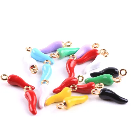 Legierung Chili Pfeffer Charm DIY Anhänger Öltropfen Süßes Gemüsepistole Kleine Anhänger Für Ohrringe Schlüsselanhänger Mode Schmuck