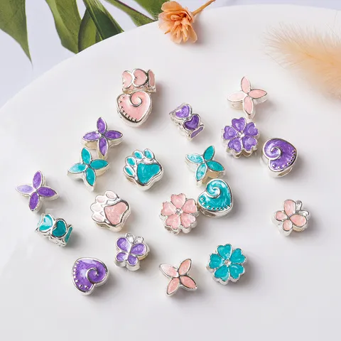 DIY Schmuckzubehör Legierung Drip Öl Großes Loch Perlen Charms Für Armband Halskette Mode Schmuck Geschenk