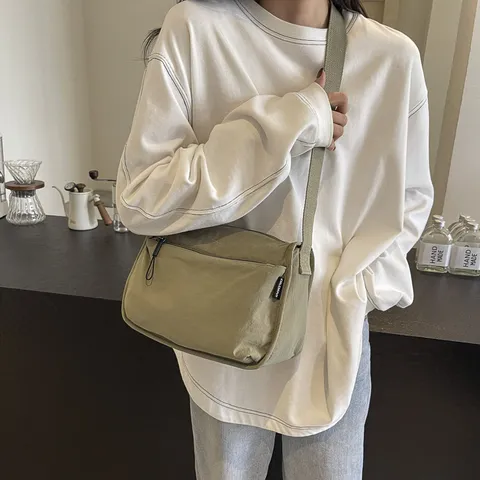 Γυναικείο Casual Nylon Crossbody Τσάντα Μονόχρωμο Commuter Minimalist Shoulder Bag Μόδας Καθημερινή Τσάντα Χεριού