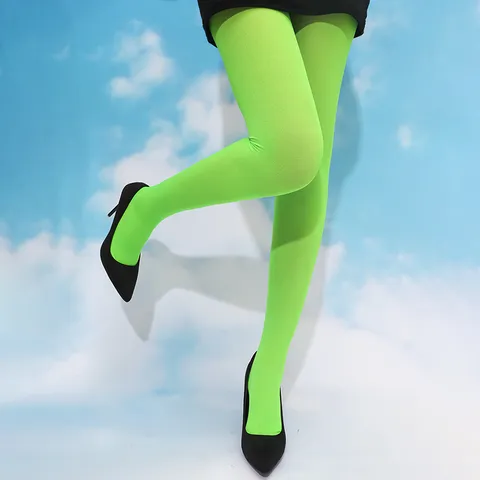 Damen Neonfarbe Über Dem Knie Lange Socken Bonbonfarbe Strumpfhose Hoher Stretch Einfarbig Täglich Lässig Mode Strumpfwaren