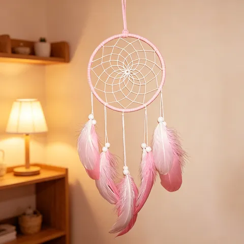 Indischer Stil Handgemachte Feder Traumfänger Windspiel Wandbehang Zuhause Zimmer Dekoration Handwerk Ornament