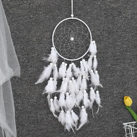 Handmade Feather Dreamcatcher Wall Hanging Decor Bohemian Indian Style Home Bedroom Living Room Decoration Ornament
