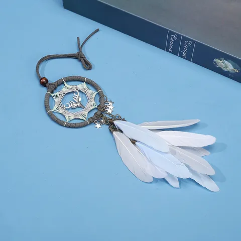 Feather Dream Catcher Car Pendant Handmade Hanging Ornament Home Decor