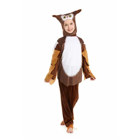 Niños Halloween Cosplay Búho Animal Disfraz Niños Fiesta Rendimiento Traje Poliéster Ropa