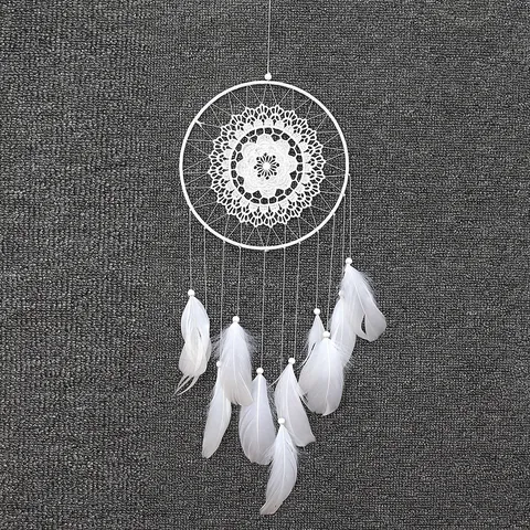 Attrape Rêves Style Indien Mur Suspendant Décoration Maison Cadeau Créatif Ornement Plume Minimaliste