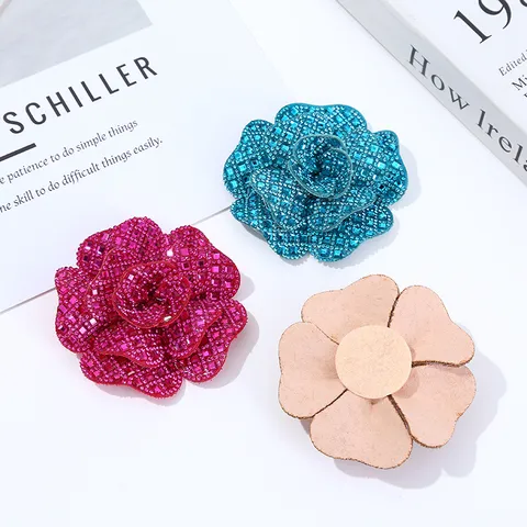 3D Strass Rosenblüte Blumen Flicken Applikation DIY Kristall Kamelie Kleidungsstücke Zubehör Schuhe Hüte Taschen Handwerk