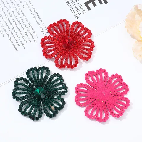 Handgemaakte Strass Rozenbloem Stofpatch DIY Kledingornamenten Applique Accessoires Voor Kleding Tassen Hoeden