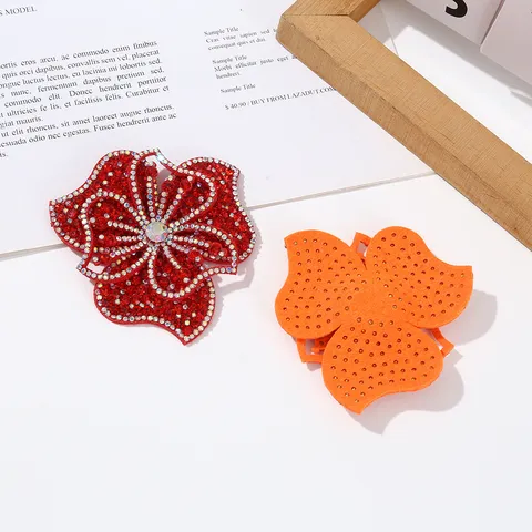 Voll Bohrer Strass Blumen Flicken Stoff Strass DIY Bekleidung Dekorative Accessoires Kristall Blumenmotiv Applikation