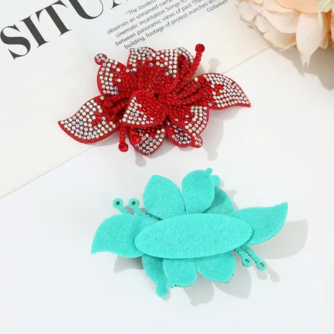 Exquisiter Strass Blumen Flicken Applikation Glänzende Kristall Schuhblume DIY Bekleidungszubehör Dekorative Flicken Für Schuhe Kleidung