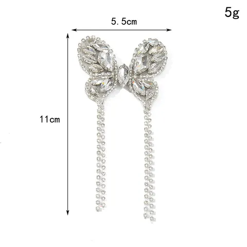 Diamantes de Imitación Plata Mariposa Flor Parches Autoadhesivos DIY Artesanía Accesorios de Ropa Para Zapatos Sombreros Bolsos Adornos de Cabello
