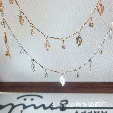 Catena con Nappa in Rame DIY Accessori per la Creazione di Gioielli Catena con Foglia Cava di Strass Catena Artigianale Galvanizzata