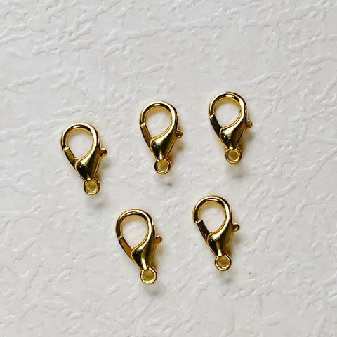 Forniture per la Creazione di Gioielli Fai-da-Te Anellini Moschettoni Ciondoli a Goccia Rame Lega Placcato in Vero Oro Accessori