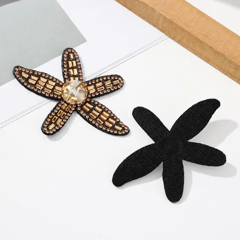 Exquisit Strass Seestern Schleife Blume Accessoires Mode Schmuck Kopfbedeckung Bekleidung Strass-Verzierung