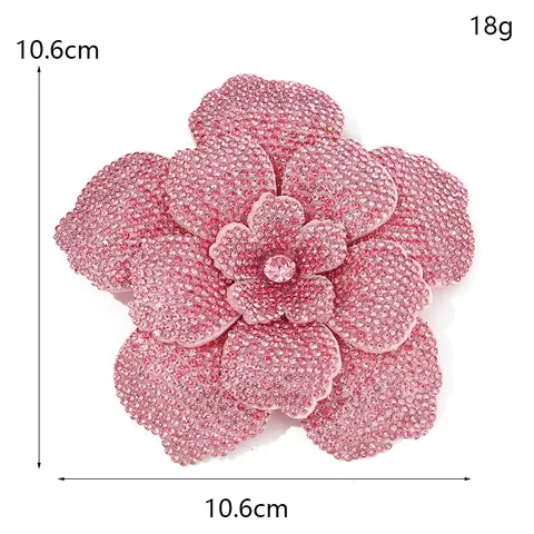 Doppelschichtige 3D Strass Kamelie Blume Zubehör Glänzender Kristall DIY Kopfbedeckung Hut Kleidung Bastelbedarf