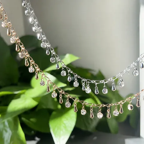 Rame Puro Alta Ritenzione del Colore Goccia Zirconia Catena DIY Accessori per Gioielli per Materiale di Creazione Collana
