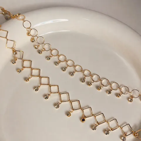 Catena in Rame con Nappa e Pendente in Strass Accessori per Gioielli Fai da Te per Catena da Fronte Hanfu Stile Antico