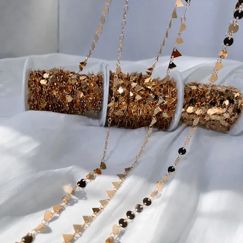 Catena di Pezzi Stella Cuore Triangolo in Rame Puro Accessori per Gioielli Fai da Te per Forcina Hanfu e Orecchini