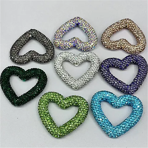 Gran Colgante de Corazón de Arcilla y Strass Abalorio de Accesorios de Joyería DIY para Llavero