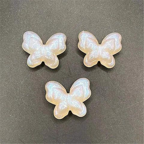 Cuentas De Mariposa Luminosas Acrílicas Cuentas Sueltas De Brillo De Sirena Para DIY Cadena De Teléfono Bolso Colgante Fabricación De Joyas Accesorios