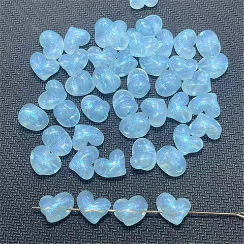 Perles en Vrac en Acrylique Irisé Lumineux Cœur Coloré Bricolage Fait Main Bijoux Bracelet Collier Accessoires