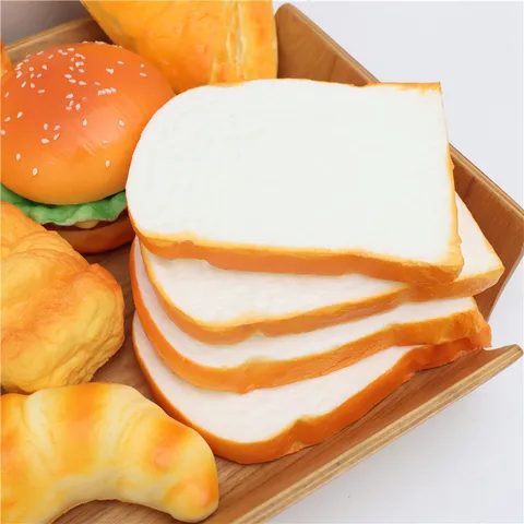 PU Slow Rising Simulation Toast Bread Toy Children Early Education Home Decor