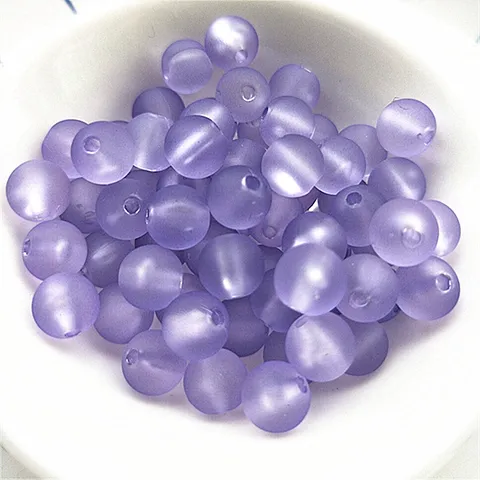Cuentas Sueltas Redondas Mate Acrílico Colores Mezclados Para DIY Fabricación de Joyas Collar Pulsera Accesorios