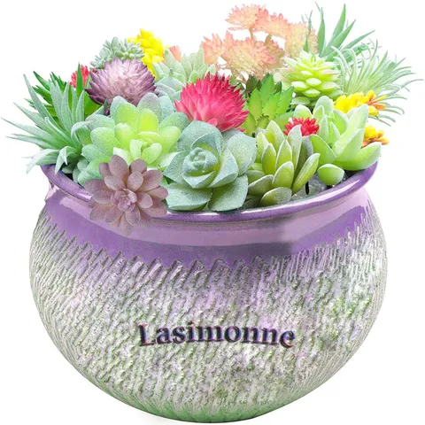 Artificial Succulent Plants Simulated Flower Heads Plastic Fake Succulents For Home Decor Wall Plant DIY Craft Arrangement