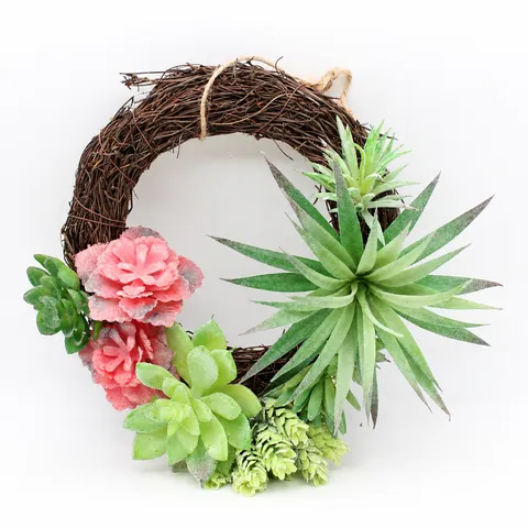 Ensemble de Plantes Succulentes Artificielles Faux Têtes de Succulentes Faux Feuillage pour Décoration Maison Bricolage Arrangement Floral