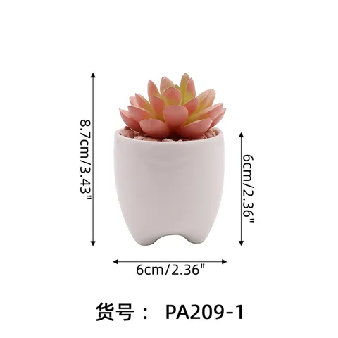 Ins Style Artificial Succulent Potted Plant Simulation Greenery Fake Flower Desktop Home Office Table Decoration