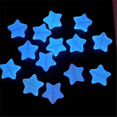 Cuentas de Pentagrama Luminosas Sirena de Acrílico DIY Fabricación de Joyas Cadena de Teléfono Bolso Accesorios Multicolor