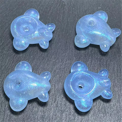 Cuentas Avión Luminosas Acrílico Efecto Perlado Cuentas Sueltas DIY Joyería Cadena Teléfono Accesorios Bolso Manualidades