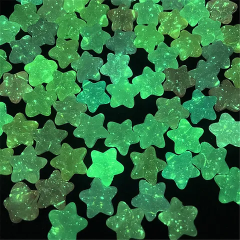 Cuentas de Estrella Acrílicas Luminosas Efecto Sirena Cuentas Sueltas Para Fabricación de Joyas DIY Accesorios de Cadena de Teléfono